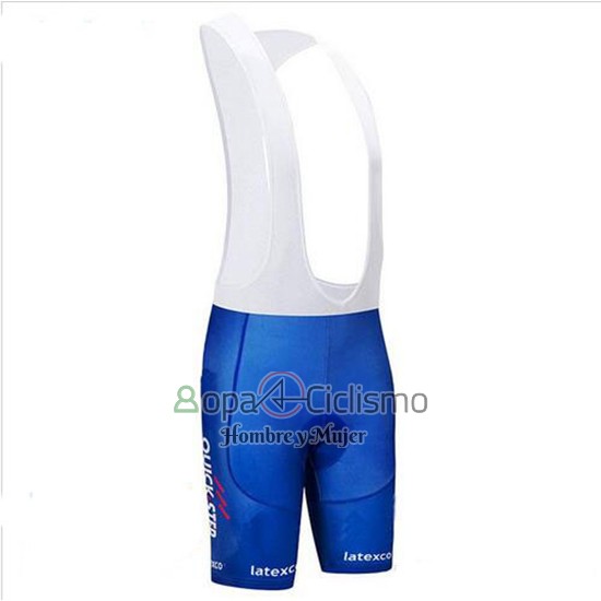 Quick Step Floor Ropa Ciclismo Culotte Corto 2018 Mangas Cortas Quick Step Floors Azul y Blanco